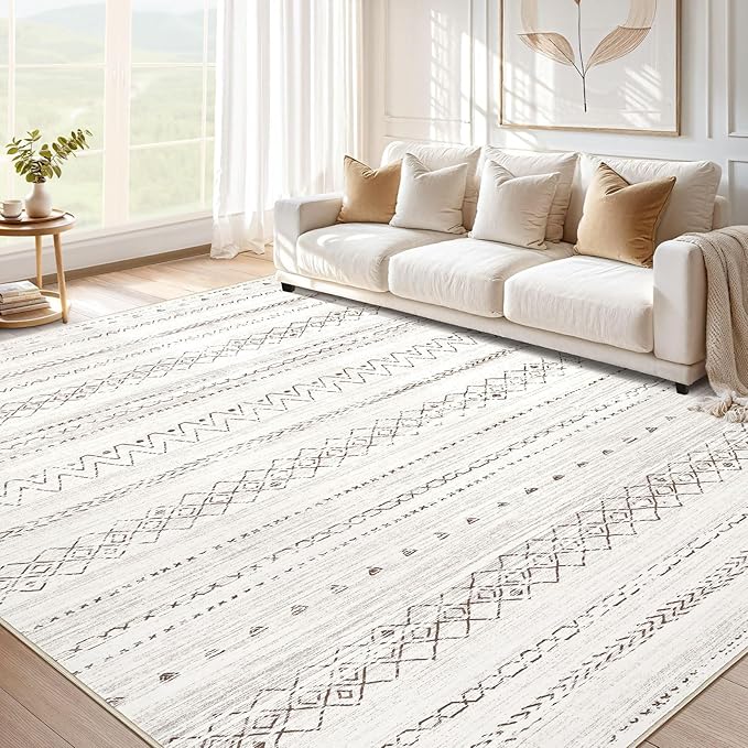 cotiled 12x15 Area Rugs Living Room Rug: Washable Boho Rugs by COTILED