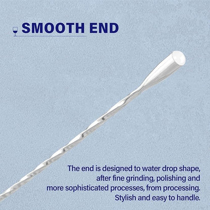 Briout 4 Pieces Bar Spoon, 12 Inches Long Handle Drink Stirrer - Image 5