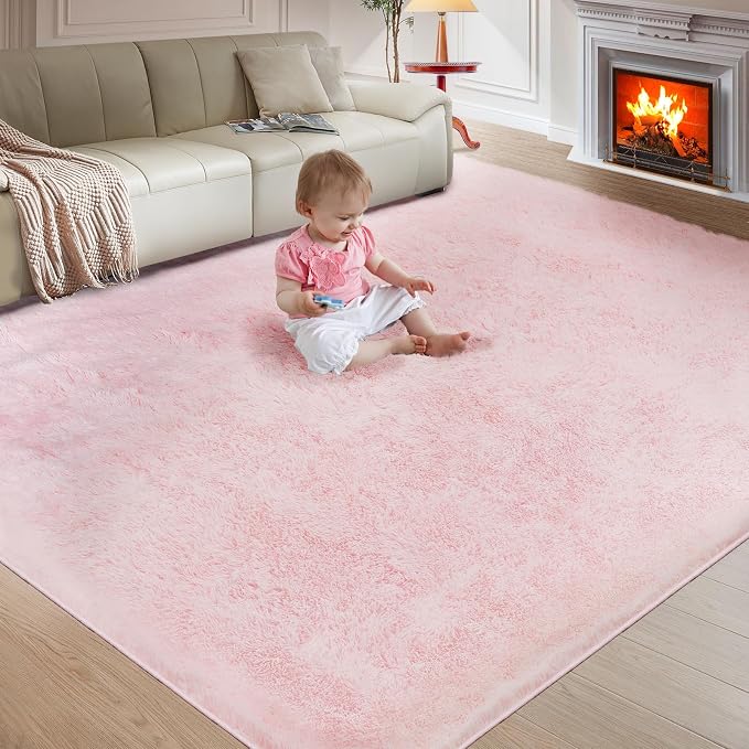 Ultra Soft Rug for Living Room, 9X12 Fluffy Shag Area Rug for Bedroom, Modern by Fairblink