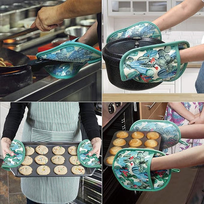 Pot Holders Set of 2 with Transparent Clear Silicone Shell and Nice Cactus - Image 5