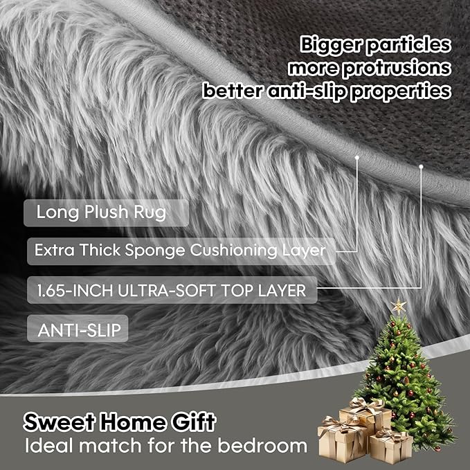 5x7ft Fluffy Plush Shag Rug, Soft Area Rug - Image 6
