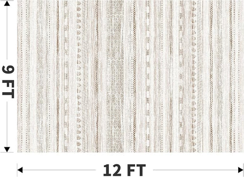 9x12 Area Rugs for Living Room Machine Washable Rug Distressed Indoor Carpet - Image 2