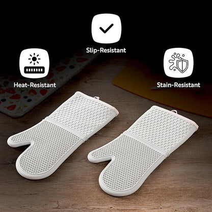 Restaurantware 2-Piece Silicone Oven Mitts Set 1 Case of 13.98 x 7.28 x 1.57 - Image 4