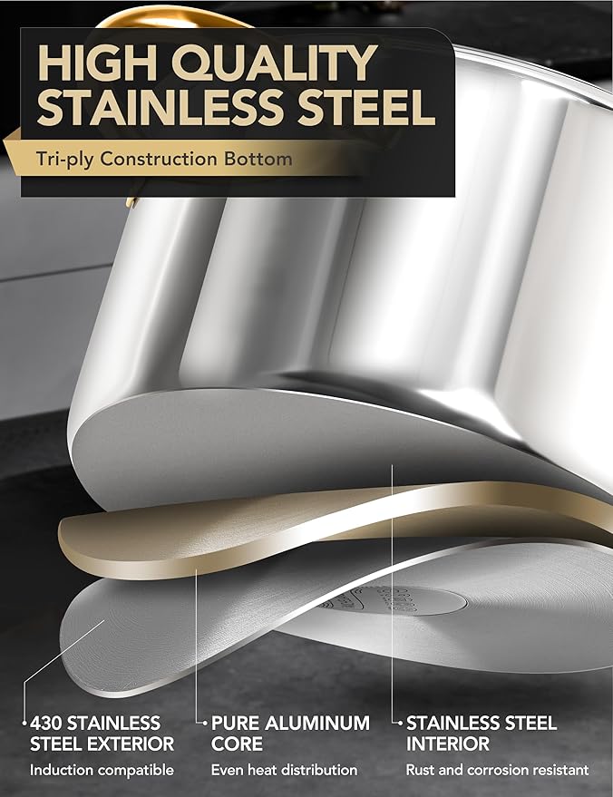 MICHELANGELO Stainless Steel Stock Pot - Image 3