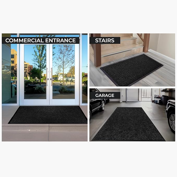 Commercial Door Mat 4'x8' Black, Heavy Duty Industrial Floor Mat - Image 8
