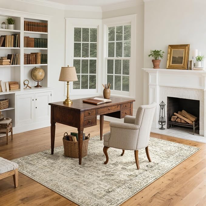 Machine Washable Throw Rugs for Entryway: Door Mat Indoor Entrance 4x6 Small - Image 2