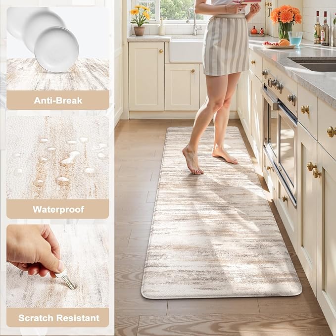KIMODE Anti Fatigue Mats for Kitchen Floor, Farmhouse Kitchen Runner Rugs - Image 6