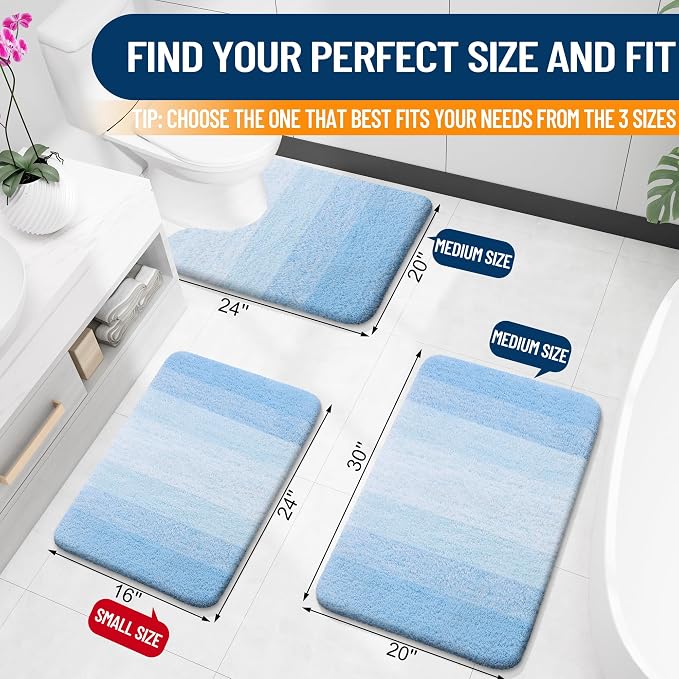 OLANLY Large Bathroom Rugs Mat 44x32, Extra Soft Absorbent Microfiber Bath Rugs - Image 2