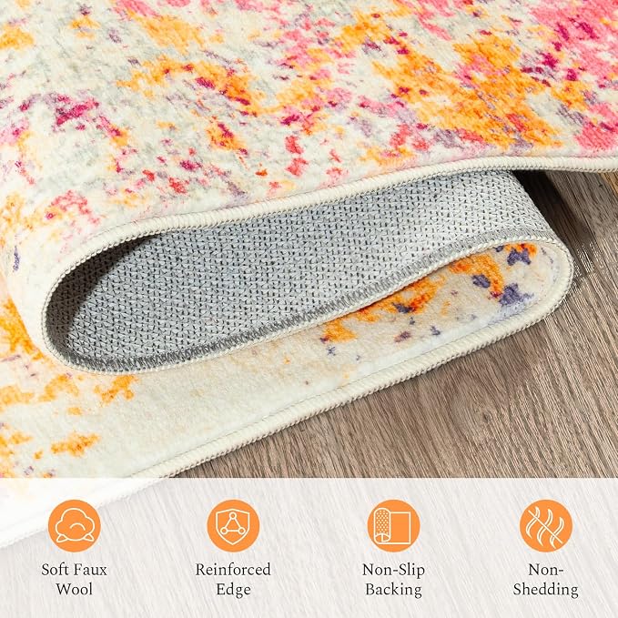 Rugflix 3x5 Entrance Rugs, Entry Rug Washable Non-Slip Stain-Resistant Low Pile - Image 7