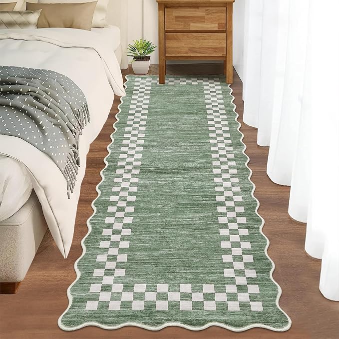 GarveeHome Hallway Runner Rug 2x6 Non Slip Scalloped Washable Rug - Image 7