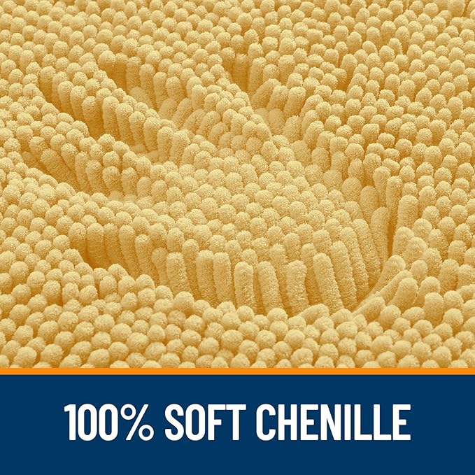OLANLY Toilet Rugs U-Shaped 24x20, Extra Soft Absorbent Chenille Contour - Image 3