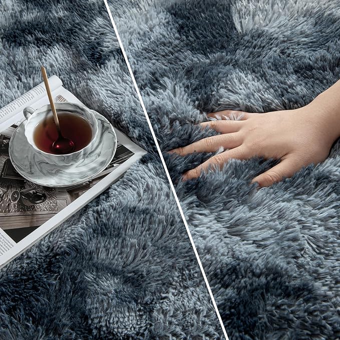 Deerhoo Large Shag Area Rugs 5 x 8, Tie-Dyed Plush Fuzzy Rugs - Image 3