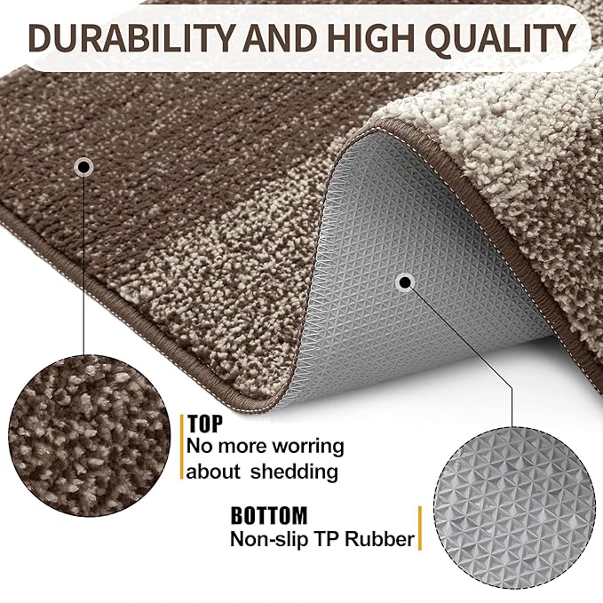 Kitinjoy Indoor Outdoor Door Mat, 50x30 Non-Slip Absorbent Dirt Trapper - Image 3