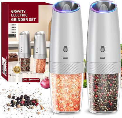 CIRCLE JOY Gravity Electric Salt and Pepper Grinder Set by CIRCLEJOY