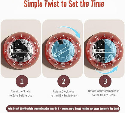 Magnetic Mechanical Kitchen Timer - Image 3