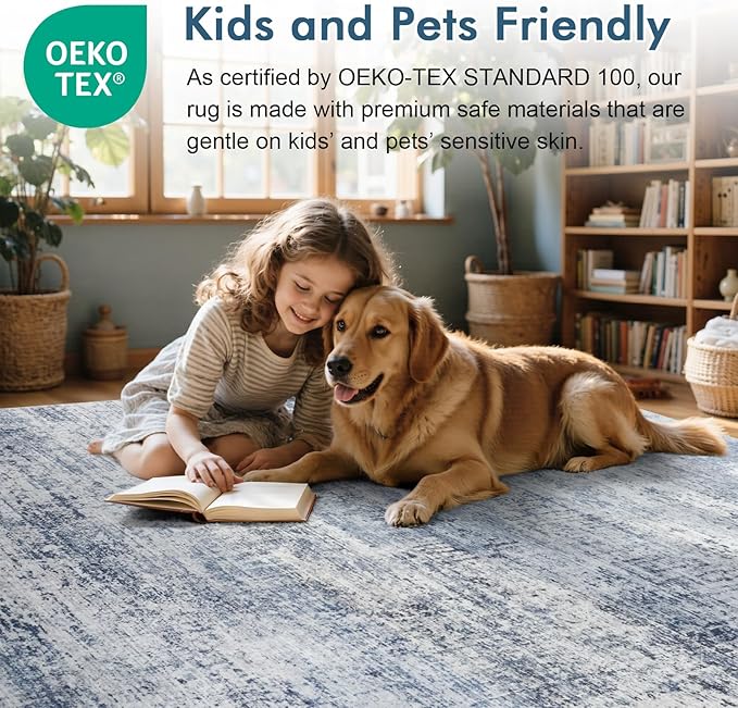 2x6 Ft Washable Runner Rug, Non-Slip Low Pile Hallway Kitchen Area Rug - Image 5