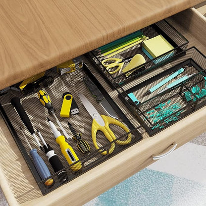 Desk Drawer Organizer Set, Paper Organizer Letter Tray - Image 7