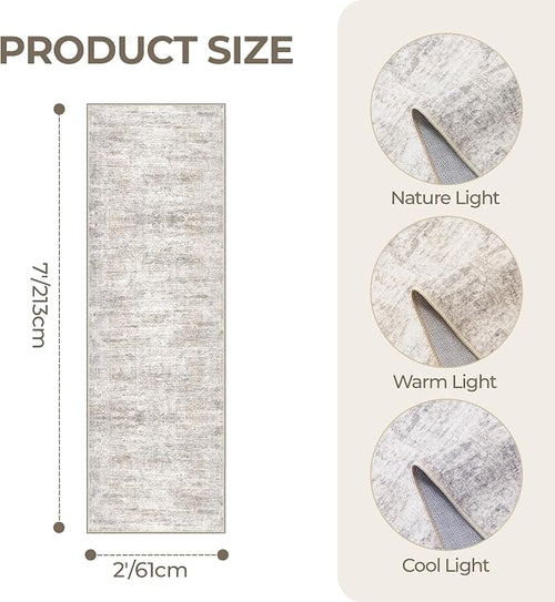 2x7 Runner Rug Non Slip, Thin Entryway Washable Rug - Image 2