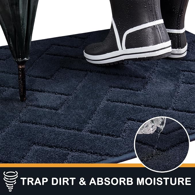 PURRUGS Dirt Trapping Door Mat 24" x 59", Non-Slip Machine Washable Entry Rug - Image 5