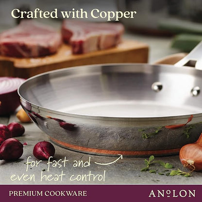 Anolon Stainless Steel & Hard Anodized Aluminum, Cookware Set - Image 3