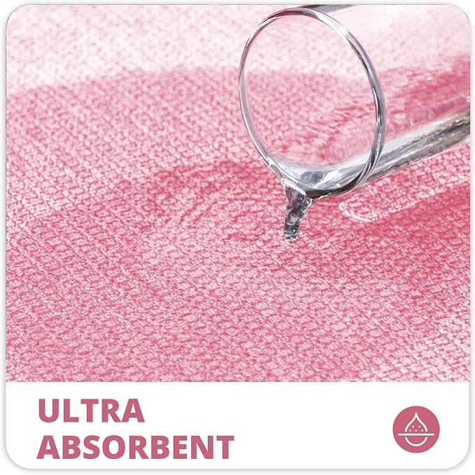 Bosap Bath Mat, Ultra Thin Bathroom Rugs, Rubber Bath Mats - Image 3
