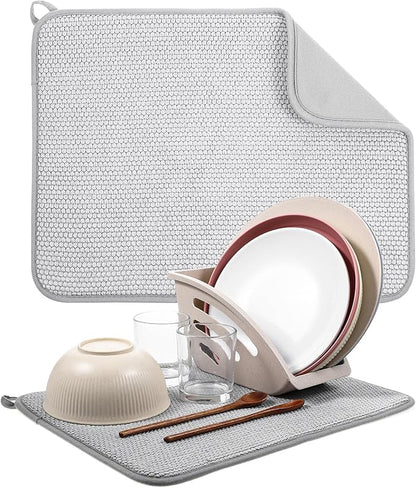 Giantree Small Microfiber Dish Drying Mat, Absorbent Dish Drainer Mats by Giantree