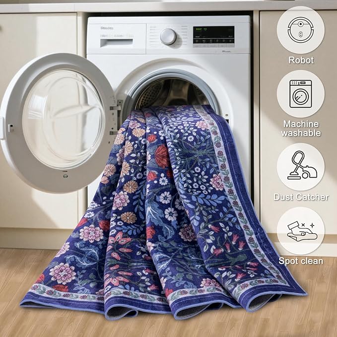 Runner Rug for Entryway: 2x5 Kitchen Rugs Non Slip Washable Ultra-Thin Soft - Image 9