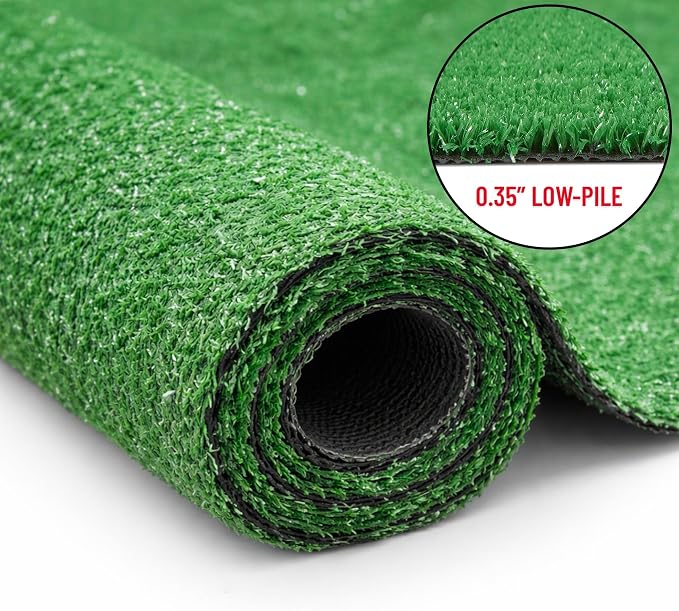 Ottomanson Artificial Turf Lite 78" x 32', Fake Grass Carpet - Image 2