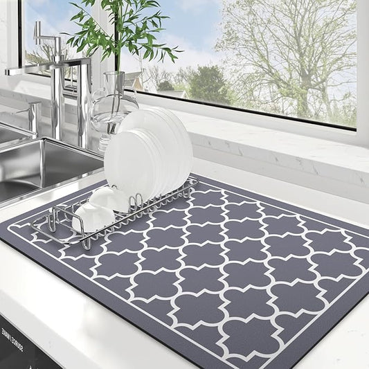 WISELIFE Dish Drying Mat Super Absorbent Drying Mat Large Dish Drying Mats by WiseLife
