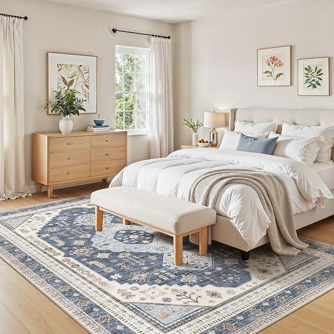 6x9 Washable Area Rug, Large Rugs - Image 4