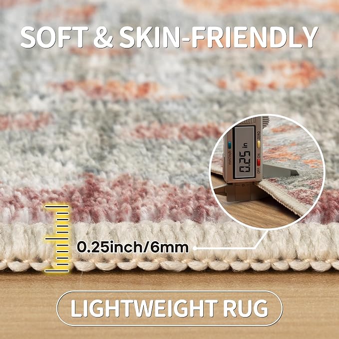 8x10 Area Rugs for Living Room Rug Washable: Modern Large Rug for Dining Room - Image 6