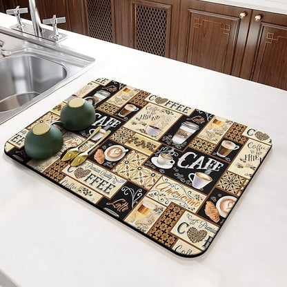 Fun Coffee Mat 23inx15in, Coffee Bar Mat - Image 4