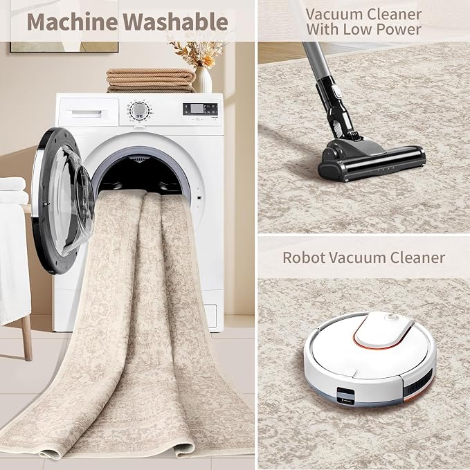 Rugxara 2x3 Door Mat Indoor Entrance, Washable Non Slip Kitchen Bathroom Rugs - Image 5