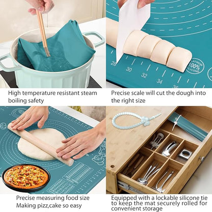 Silicone Pastry Mat 24" x 16" Extra Thick Non Stick Baking Mat - Image 6