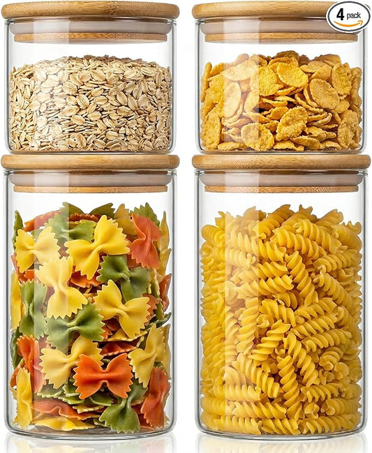 32oz & 21oz - 4 Pack Glass Jars by HomArtist