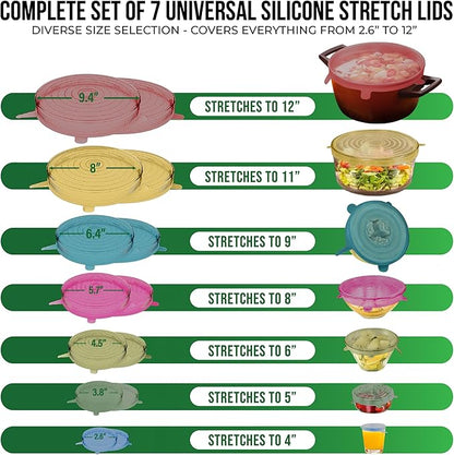 Reusable Silicone Stretch Lids for Food Storage in Fridge - Image 2