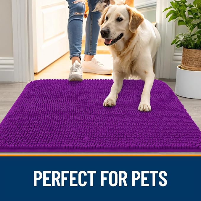 OLANLY Dog Door Mat for Muddy Paws 30x17, Absorbs Moisture and Dirt, Absorbent - Image 6
