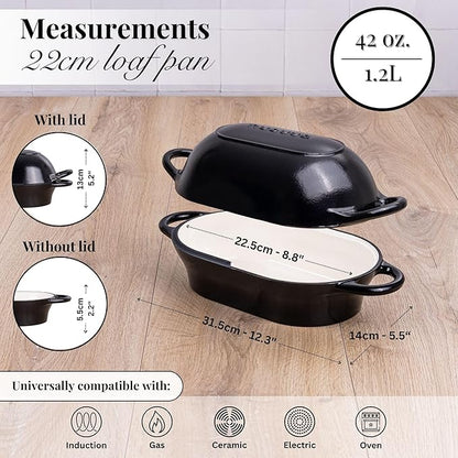 nuovva Dutch Oven For Sourdough Bread Baking – Enamelled Cast Iron Bread Loaf - Image 2