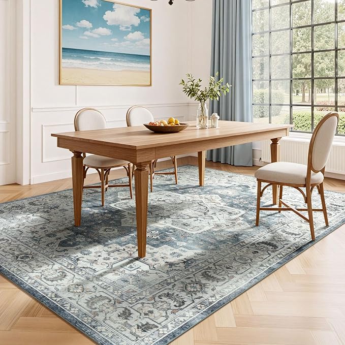 Lessymo Runner Rug 2 x 6, Machine Washable Entryway Rugs Boho Faux Wool Low - Image 7