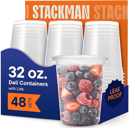 Stack Man 32 oz Deli Containers by StackMan