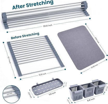 Havenity™ Expandable Roll Up Dish Drying Rack - Image 2