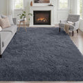 6x9 Area Rugs for Living Room Bedroom: Ultra Soft Fluffy Shag Rug Upgrade by Luxturiy