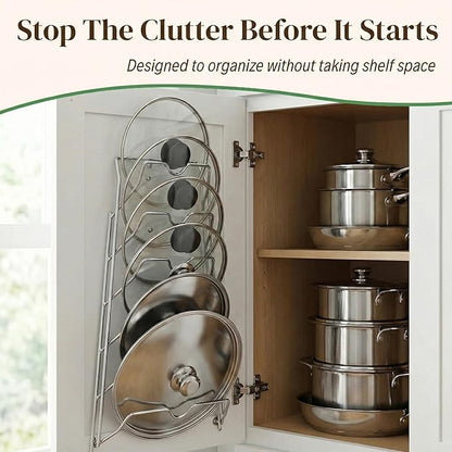 Evelots 6-Tier Pot Lid Organizer - Image 3