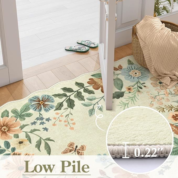 Lahome Floral Kitchen Runner Rug, 2x5 Rug Runners - Image 5