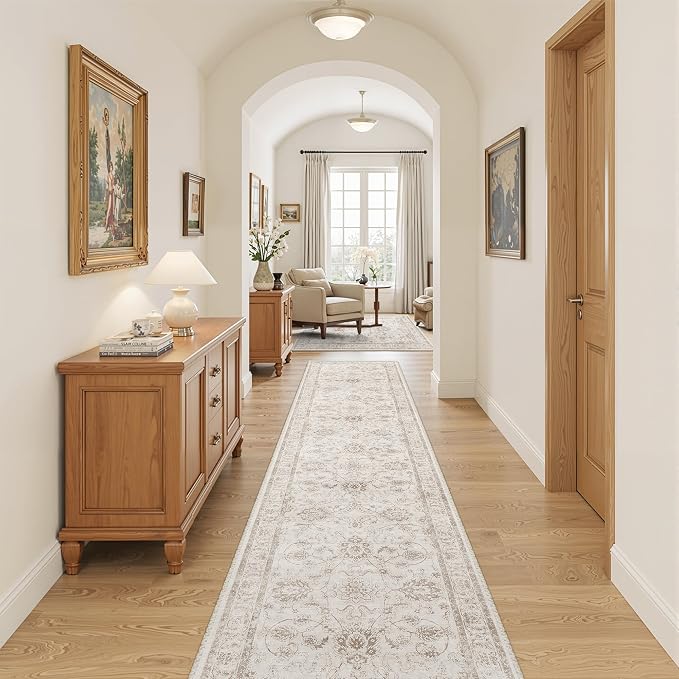 Madane Runner Rug 2x12 for Hallway, Kitchen Non-Slip Runner Rug by Madane