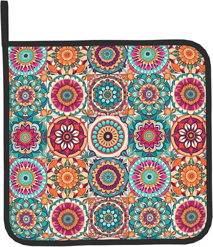Boho Oven Mitts and Pot Holders - Image 9