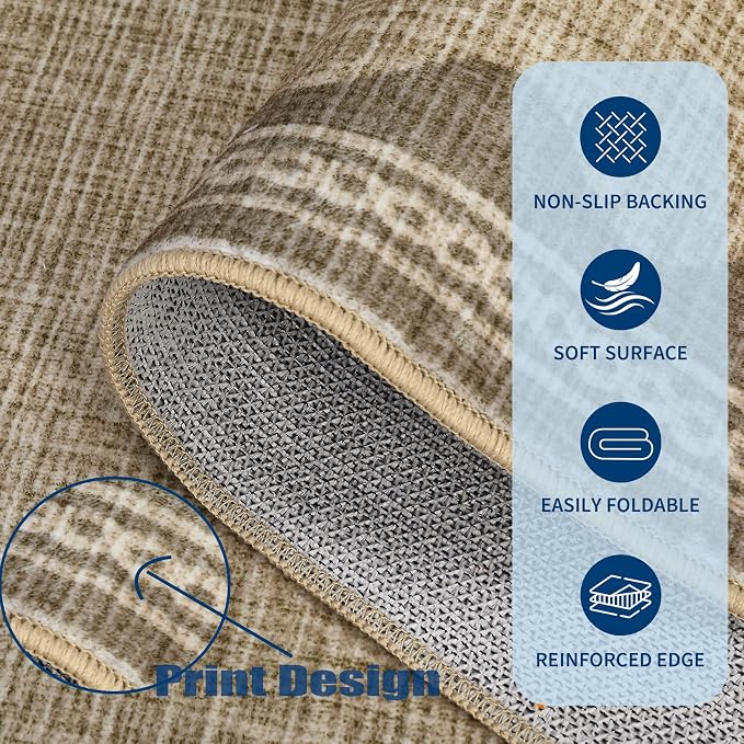 GarveeHome 2.5x8 Runner Rug for Hallway Washable Kitchen Rugs Non Slip Solid - Image 6
