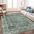 CHAMPLANT Washable Area Rug 4'x6' Vintage Traditional Floor Cover Foldable Thin by CHAMPLANT