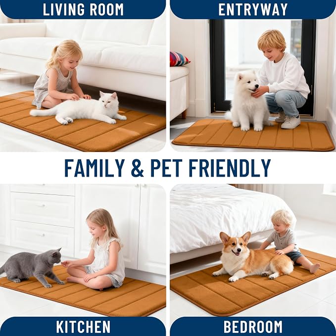 OLANLY Memory Foam Bath Mat 24x16, Super Soft Absorbent Bathroom Rugs, Quick Dry - Image 9