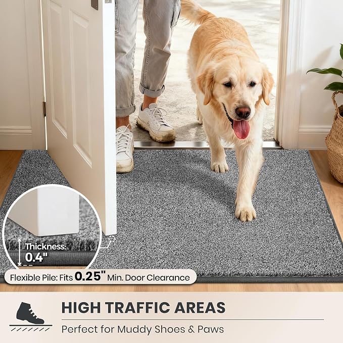 PURRUGS Easy Care Area Rug 6ft x 9ft, Non-Slip Washable Entryway Rug, Stain - Image 6